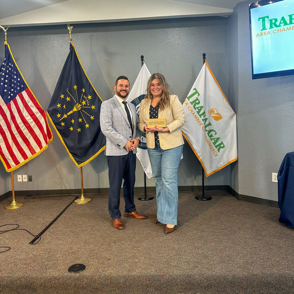 Emily-McKnight-and-Trafalgar-Town-Manager-Bryan-Gregg